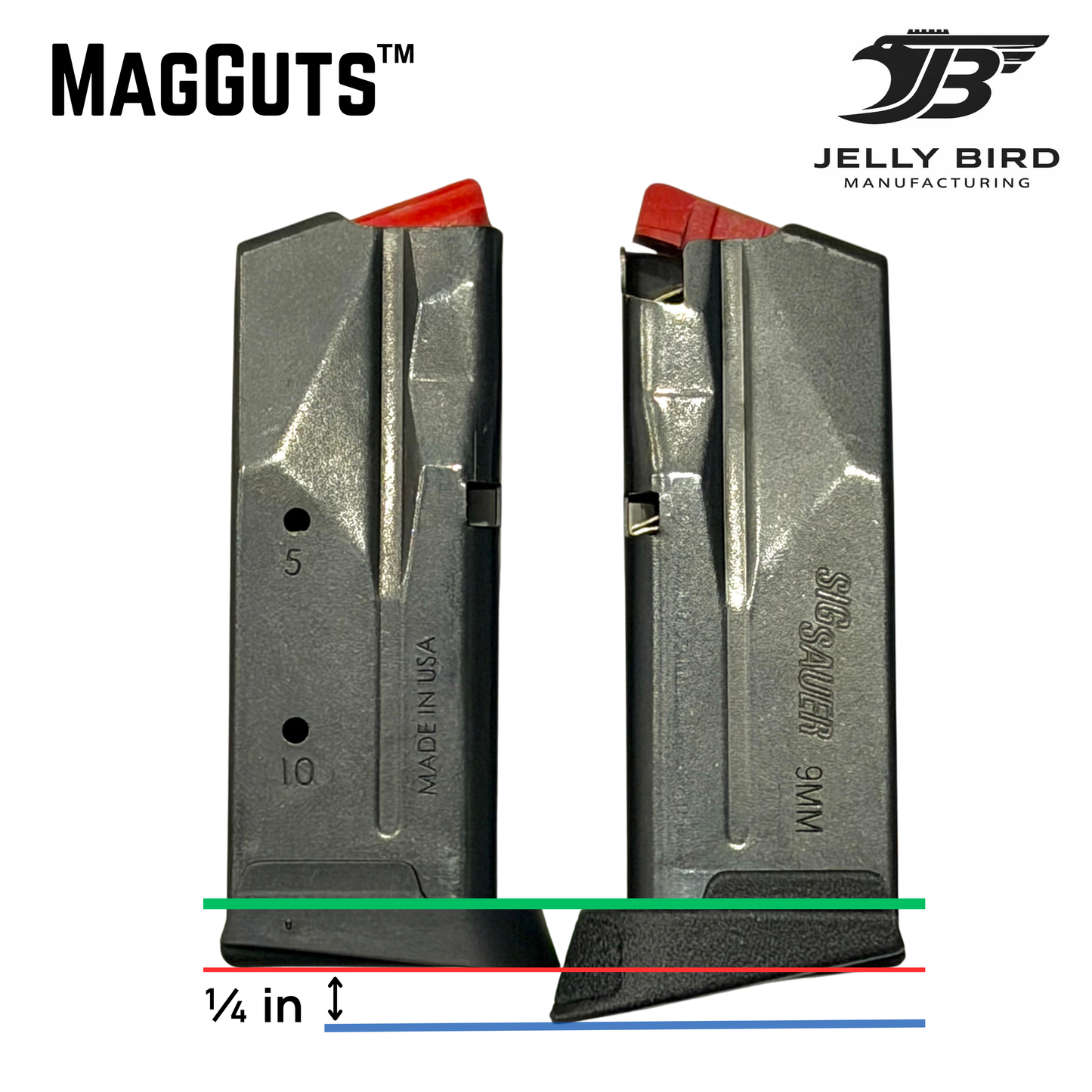 Sig Sauer - P365 | Pinky Extension for +2 MagGuts™ 10rd Magazine Upgrade | Wilson Combat Grip